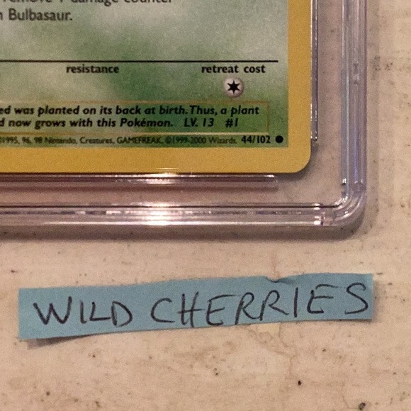 Bulbasaur 4th Print 44/102 Pokemon 1999 - 2000 Base Set CGC 9 TCG #44 - Picture 4 of 9